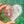 Personalised Pink Foil White Flower Heart Magnet Favors