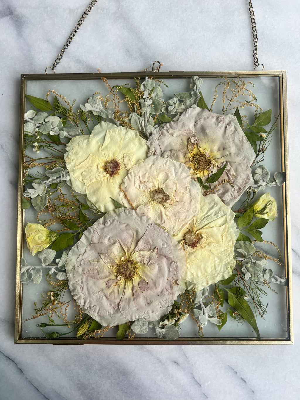 Pressed Flower Preservation Hanging Metal Wooden Frame