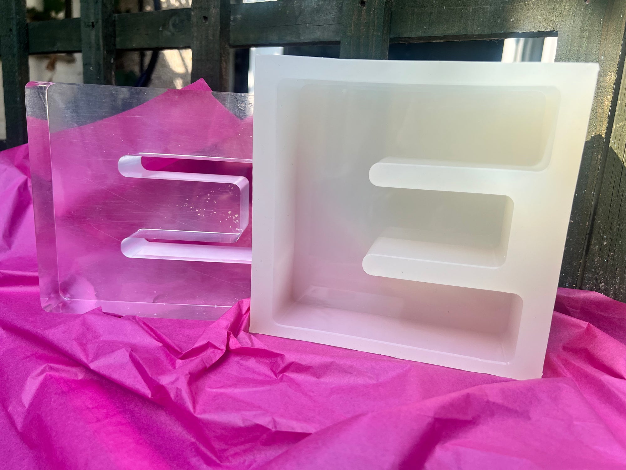 Large Platinum Silicone 15CM x 4CM Letter for Resin