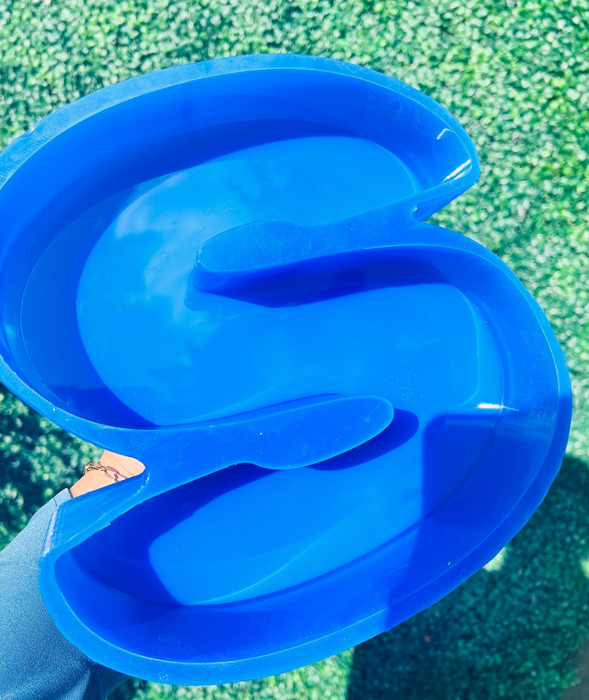 Massive Huge Jumbo Large Platinum Silicone 23,’ x 5CM Letter for Resin, Jesmonite, Concrete Alphabet Moulds