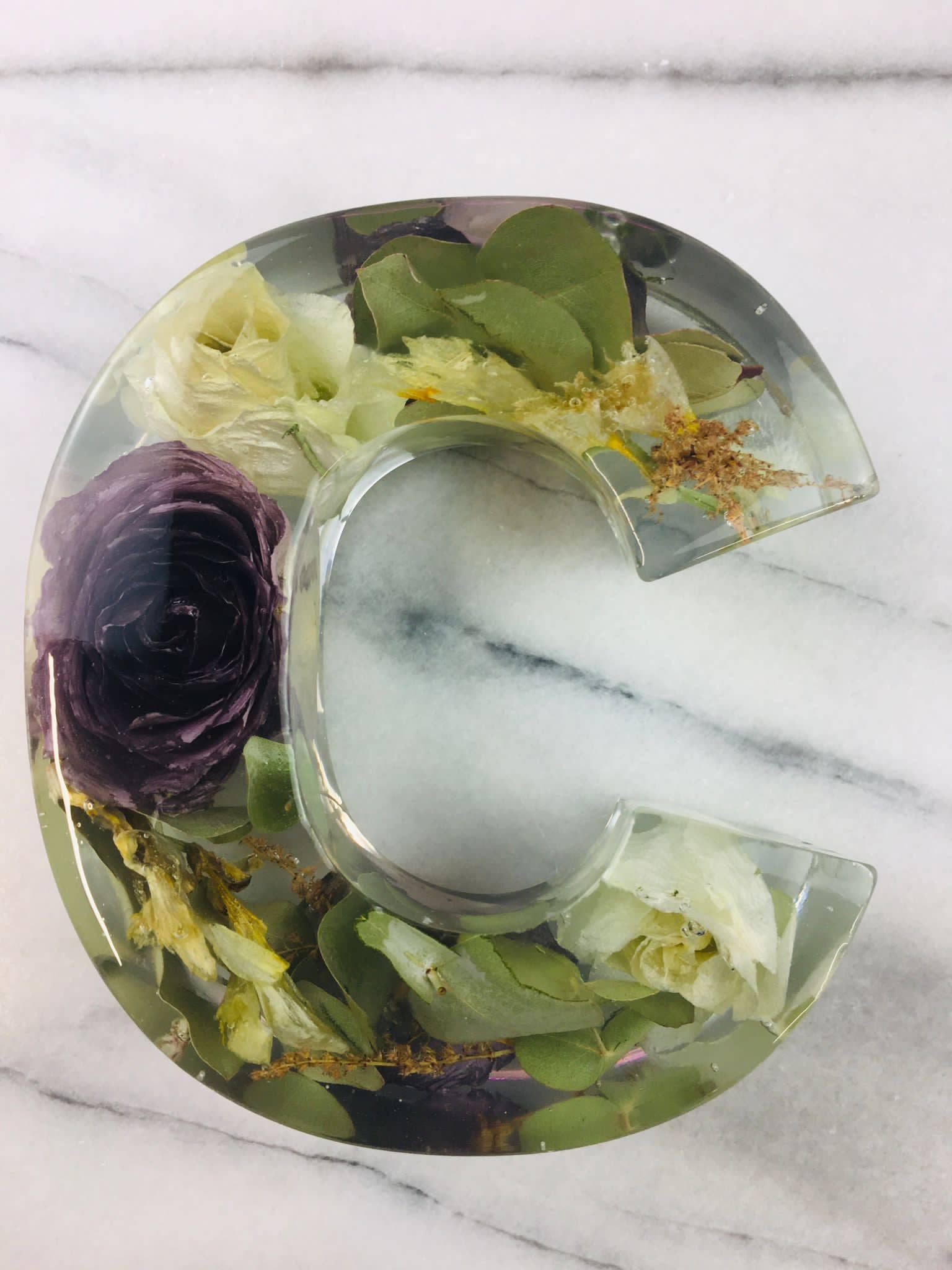 Jumbo Large Flower Preservation Letters 15CM x 4CM Letter for Wedding Bouquet Flowers, Funeral Flower Memorial Lettering Handmade Art