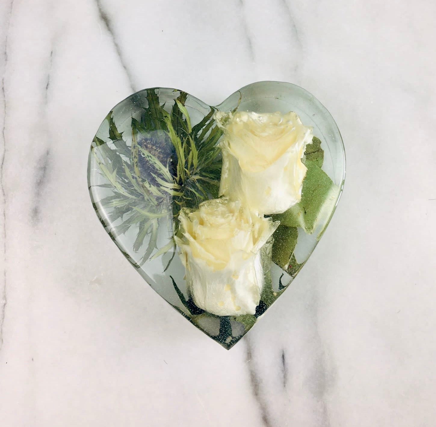 Heart Wedding Bouquet Preservation Flowers Funeral Memorial Flowers Display Gift Present