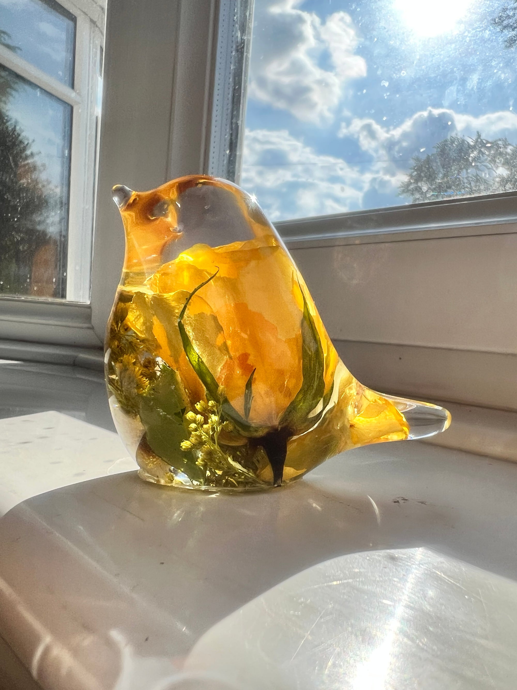 Resin Robin Bird Keepsake