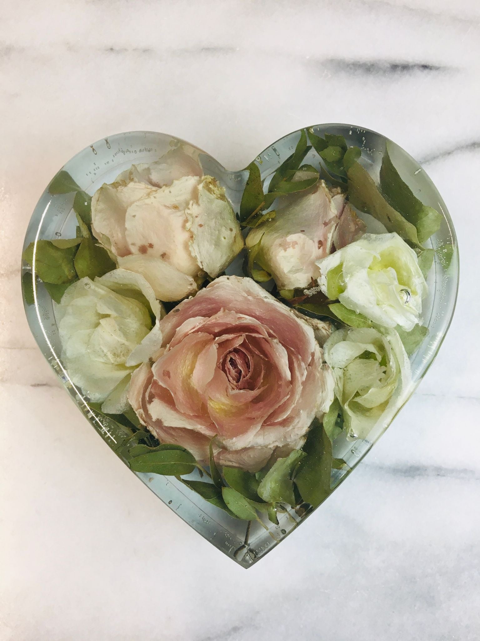 Heart Wedding Bouquet Preservation Flowers Funeral Memorial Flowers Display Gift Present