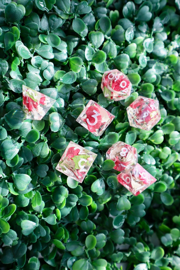 DND Dungeons and Dragons Dice Set Flower Preservation