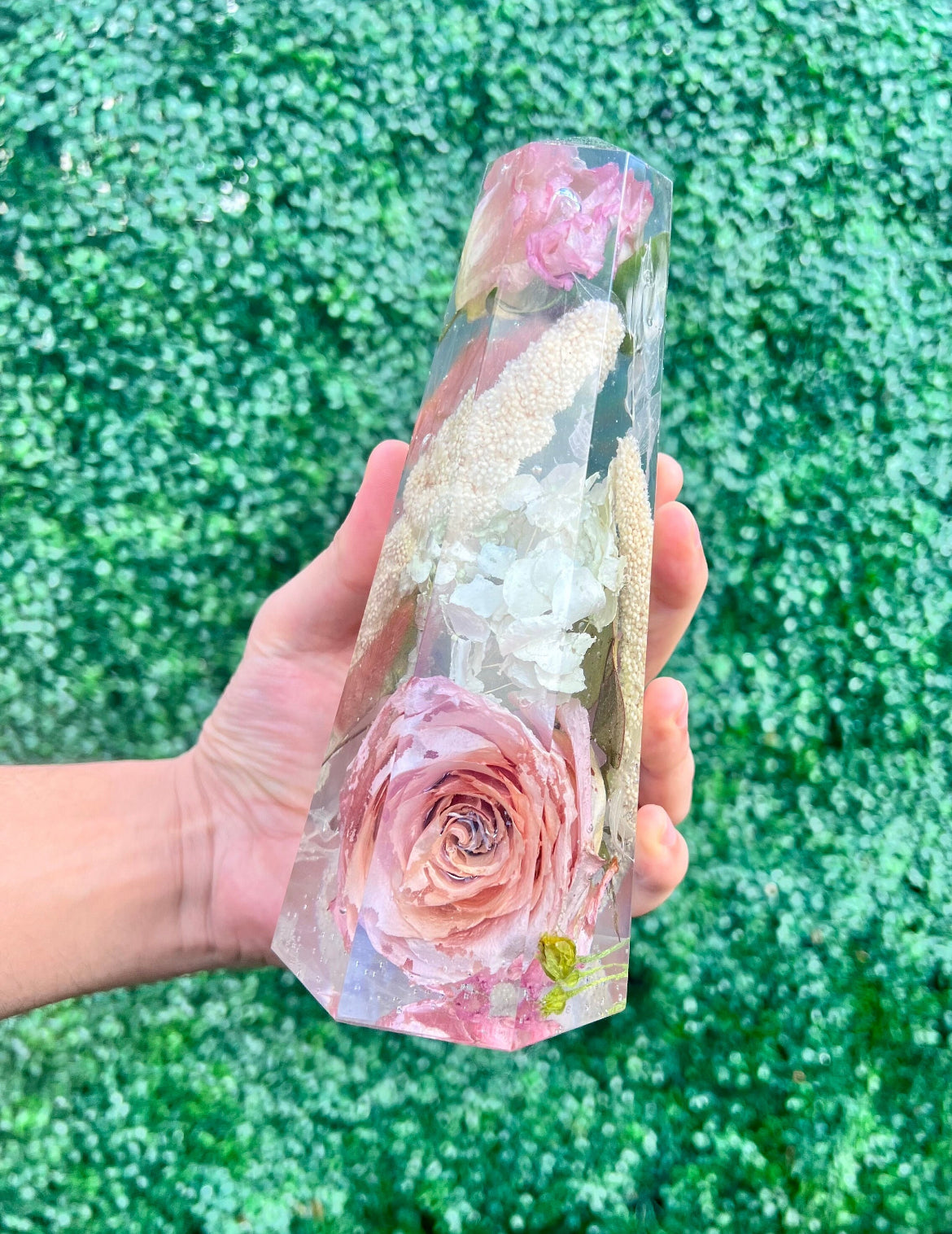 Resin Crystal Shaped Bookend Half Obelisk