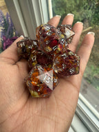 DND Dungeons and Dragons Dice Set Flower Preservation