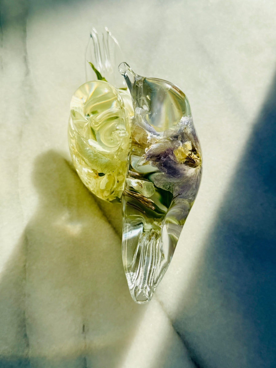 Resin Robin Memorial Keepsake with Real Flowers | Frog & Dog Also Available - Artisan Palace