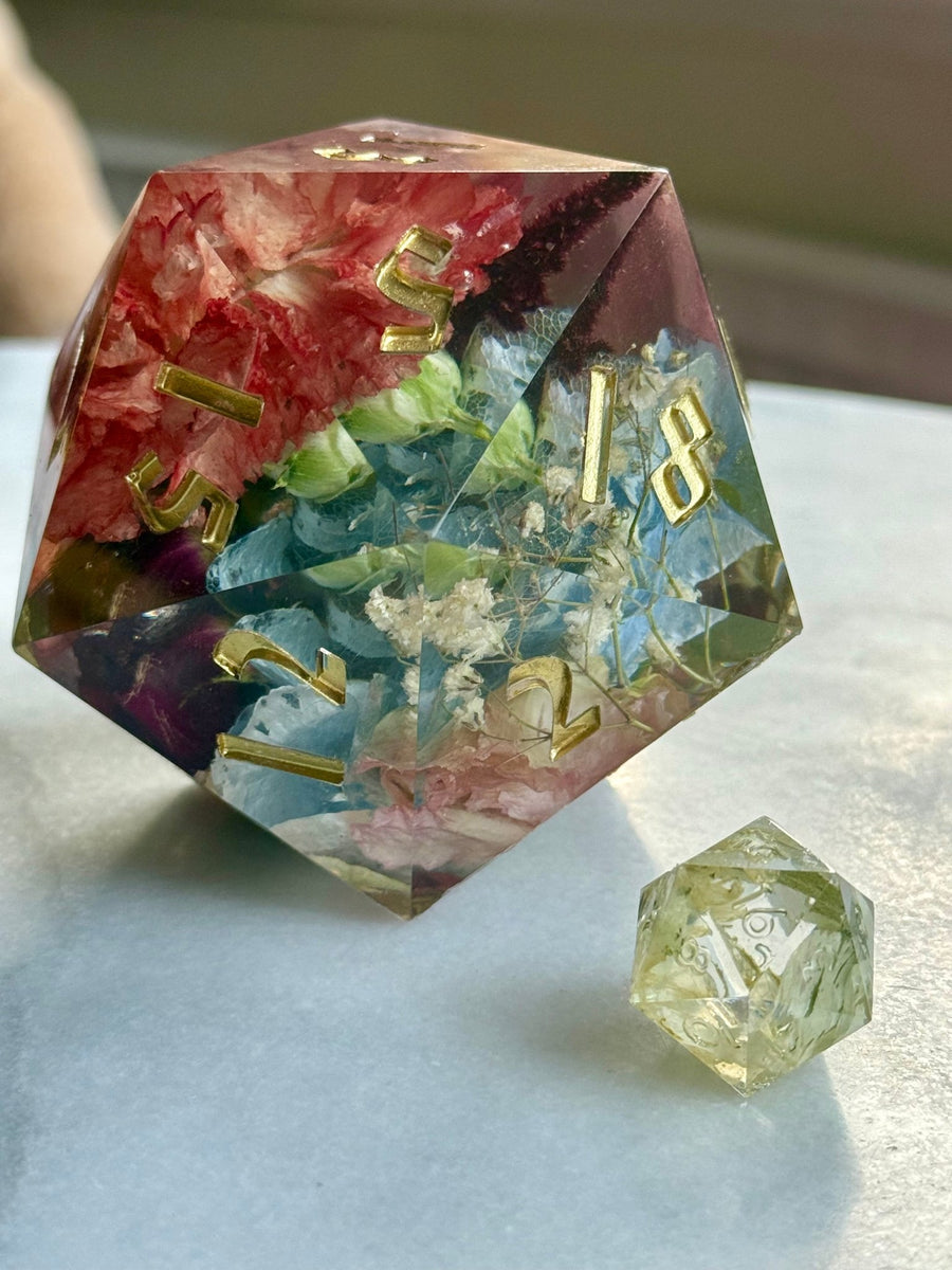 DND Dungeons and Dragons Dice Set Flower Preservation - Artisan Palace