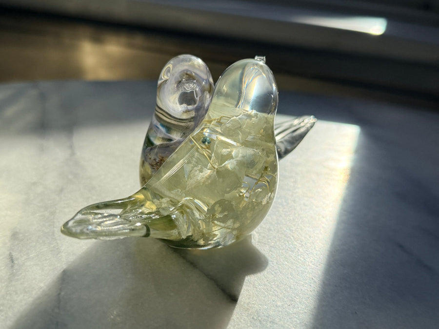 Resin Robin Memorial Keepsake with Real Flowers | Frog & Dog Also Available - Artisan Palace