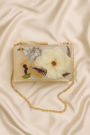 Resin Pressed Flower Clutch Bag - Artisan Palace