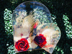 Arch Block Resin Large Bookend Shape Classic Elegant Handmade Flower Preservation Wedding Bouquet Flowers, Funeral Flowers