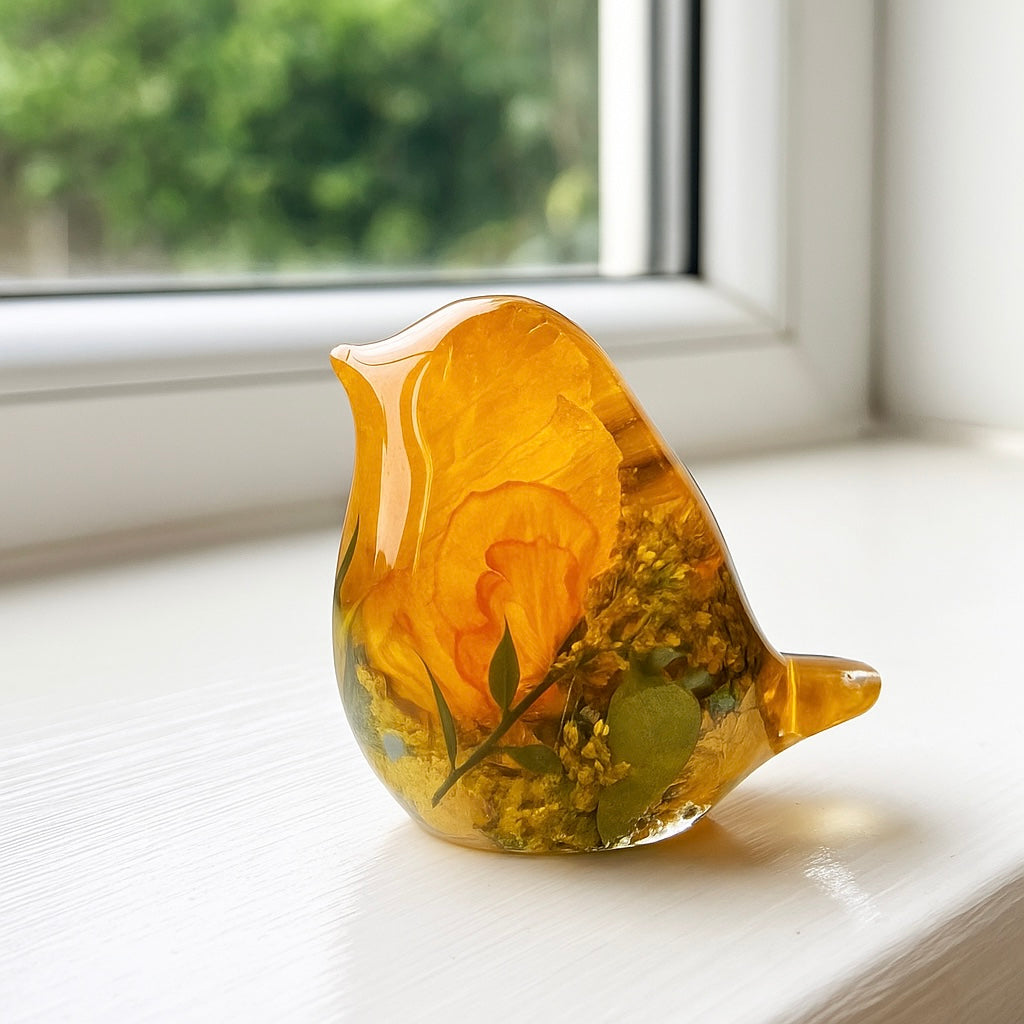 Resin Robin Bird Keepsake