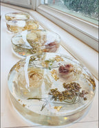 Coaster Round Circle Disk Flower Preservation Pressed Flowers Wedding Funeral Functional Gift 11cm x 2cm