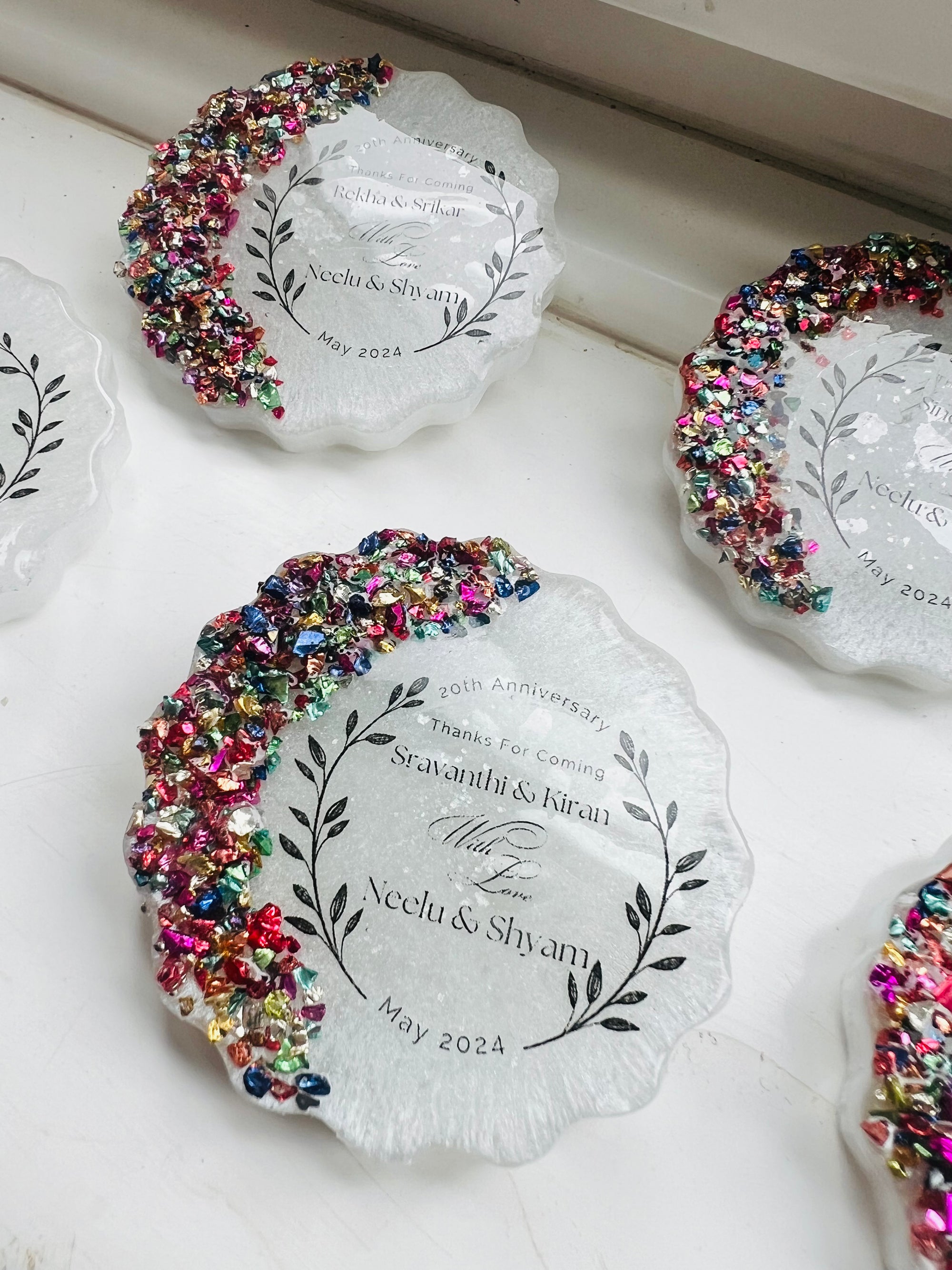 Personalised Geode Shape Magnet Favors
