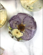 Coaster Round Circle Disk Flower Preservation Pressed Flowers Wedding Funeral Functional Gift 11cm x 2cm
