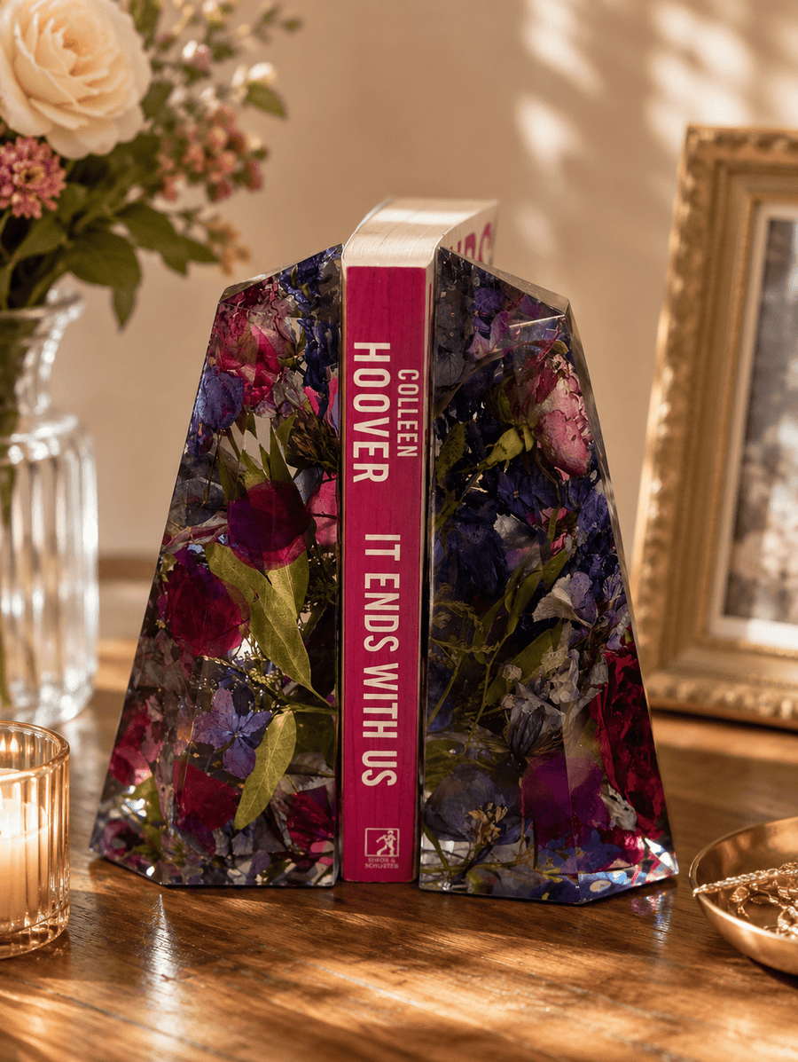Resin Crystal Shaped Bookend Half Obelisk - Artisan Palace