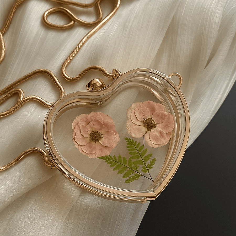 Resin Pressed Flower Clutch Bag - Artisan Palace