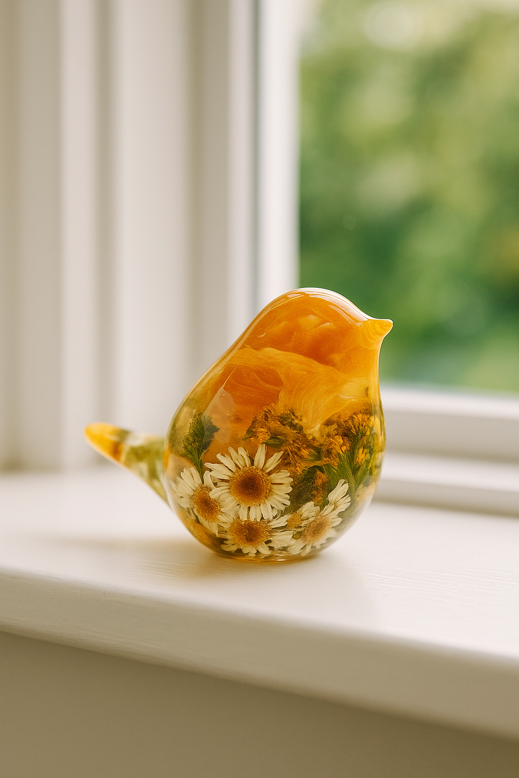 Resin Robin Bird Keepsake