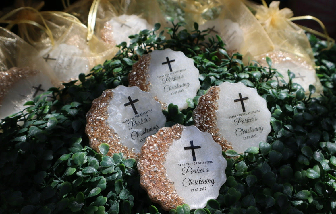 Personalised Geode Shape Magnet Favors