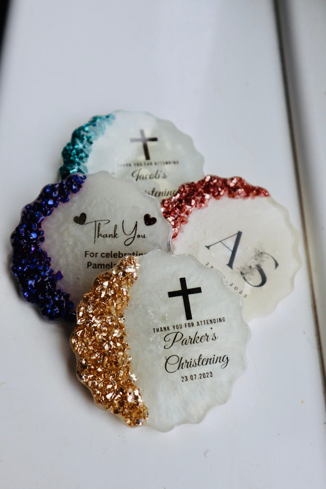 Personalised Geode Shape Magnet Favors