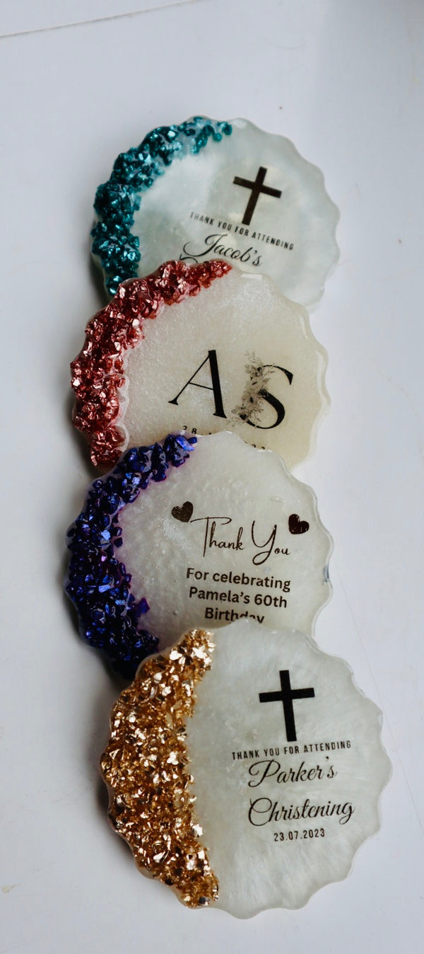 Personalised Geode Shape Magnet Favors