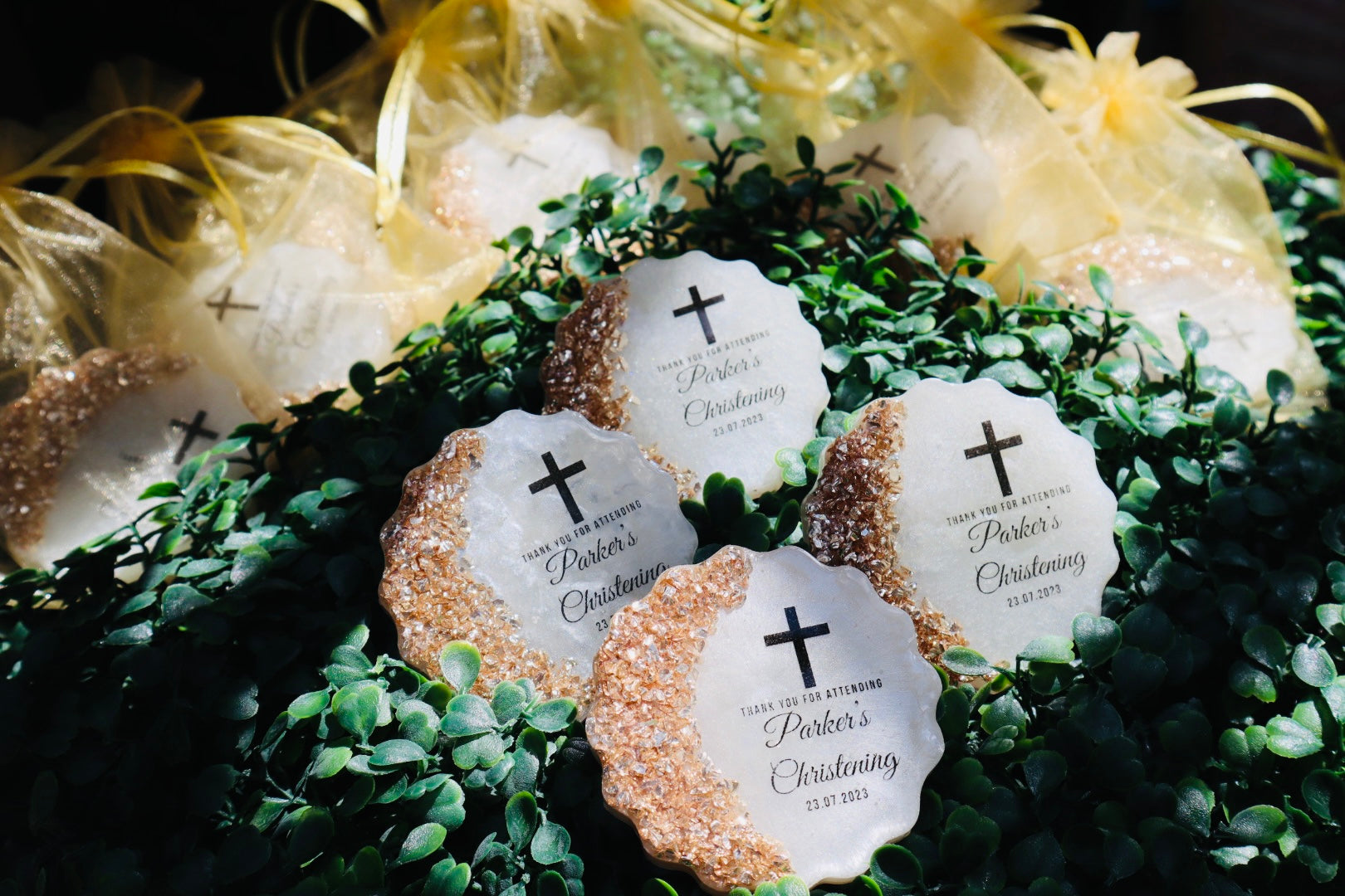 Personalised Geode Shape Magnet Favors
