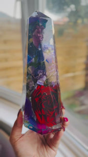 Resin Crystal Shaped Bookend Half Obelisk