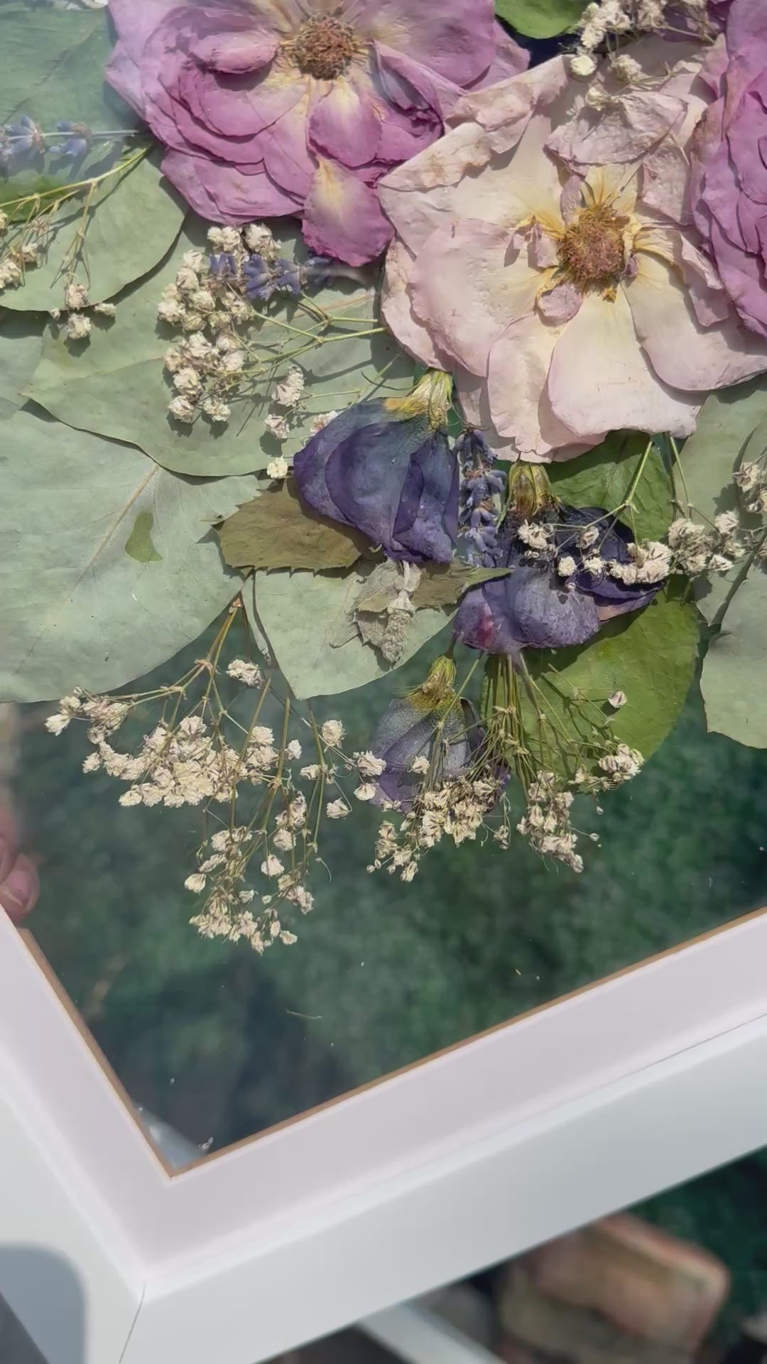 Pressed Flower Preservation Hanging Metal Wooden Frame