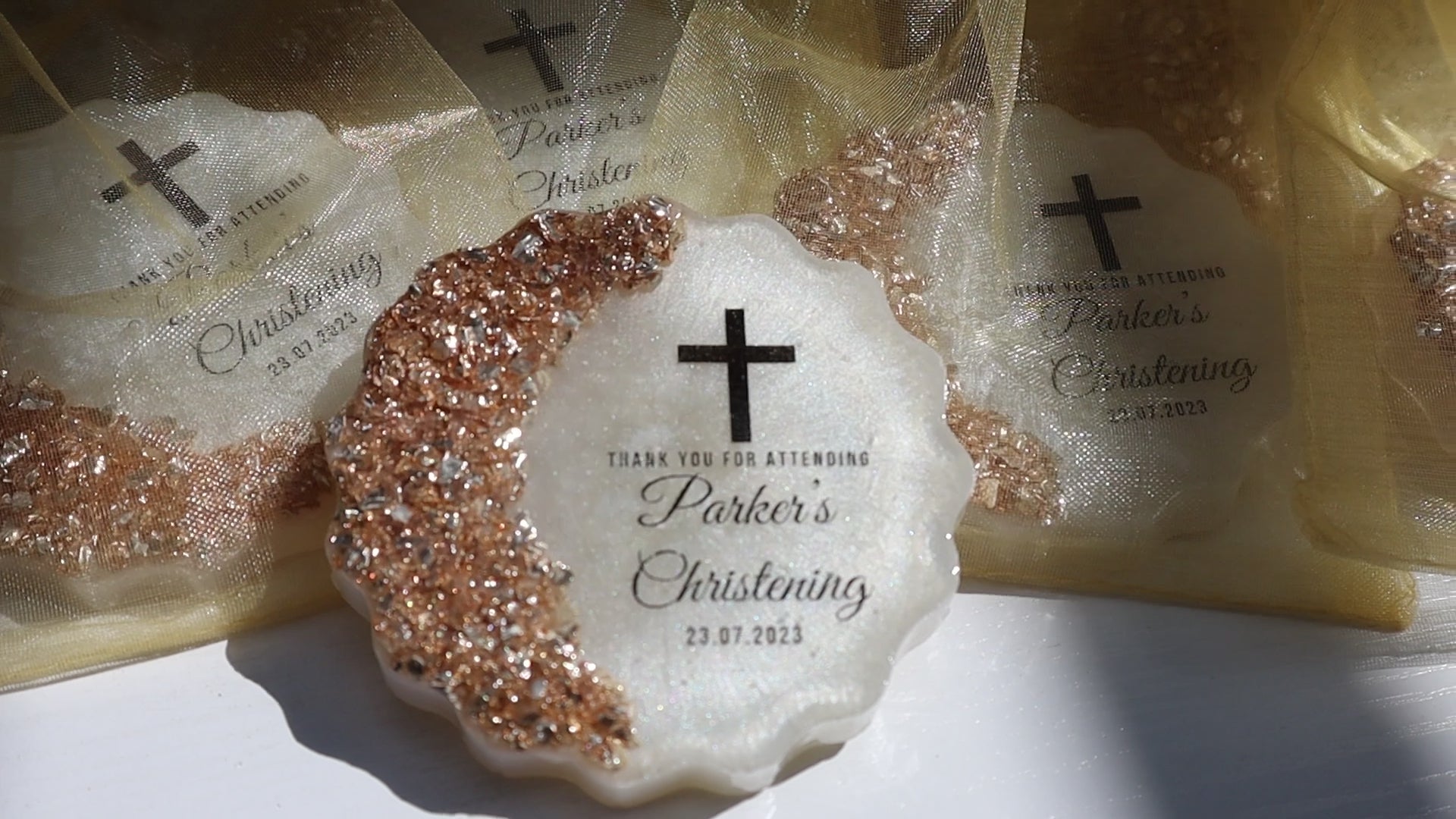 Personalised Geode Shape Magnet Favors