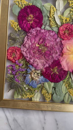 Pressed Flower Preservation Hanging Metal Wooden Frame