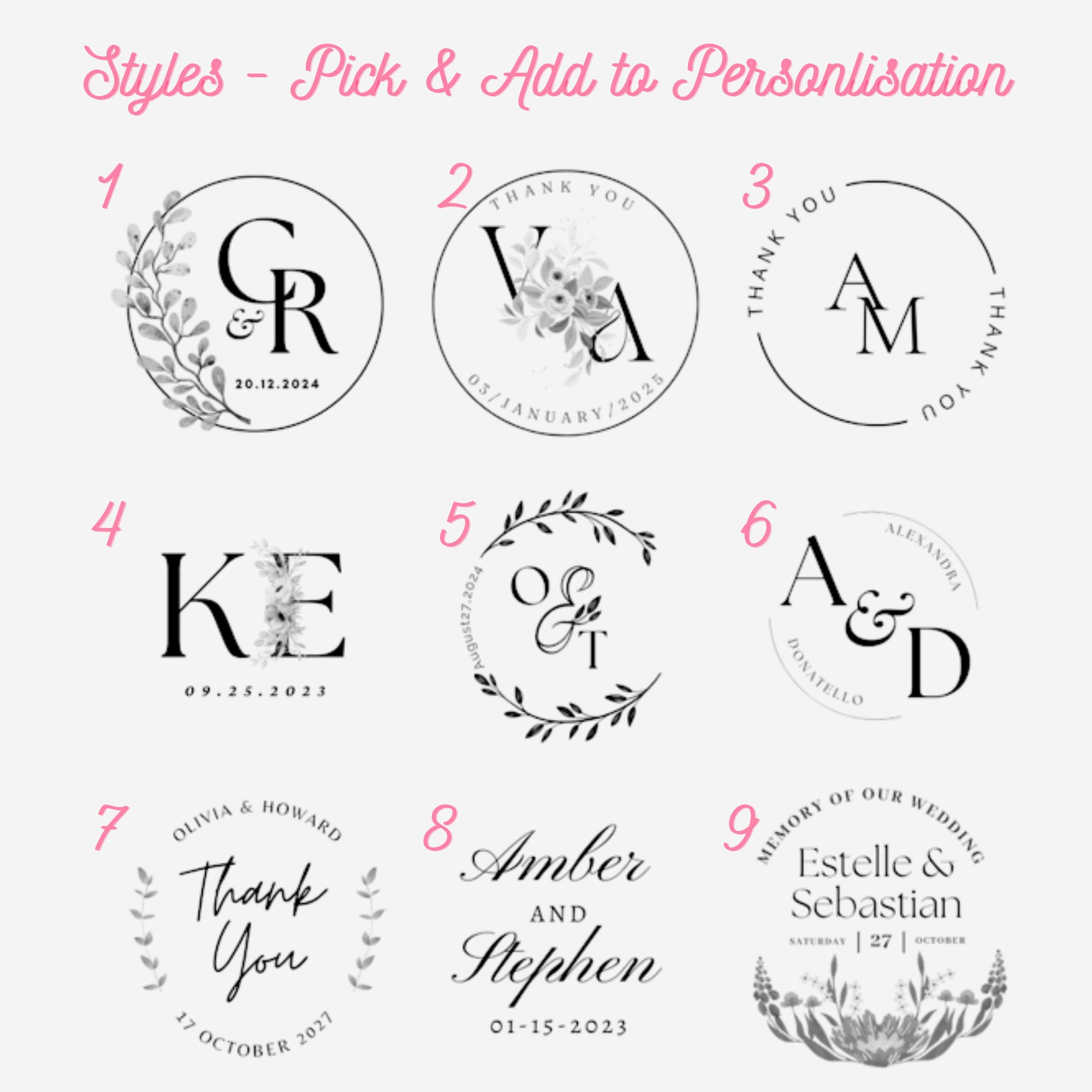 Personalised Round Flower Magnet Favors