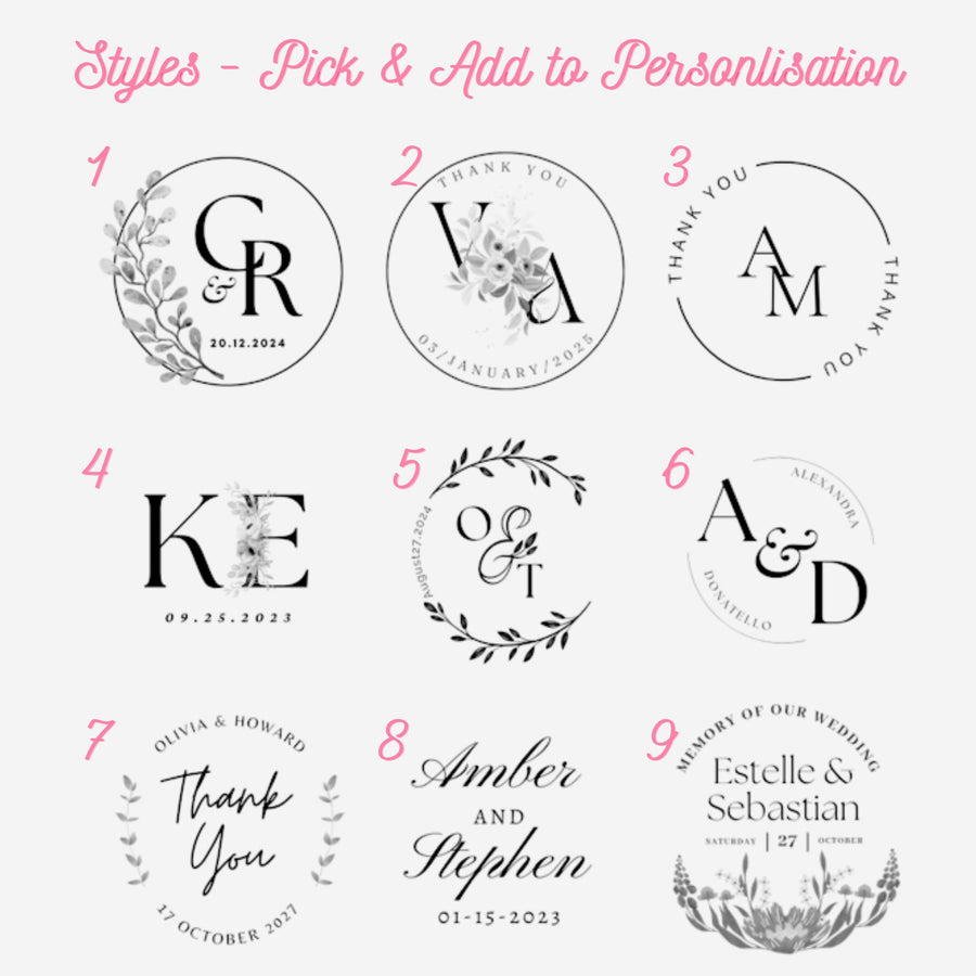 Personalised Round Flower Magnet Favors - Artisan Palace