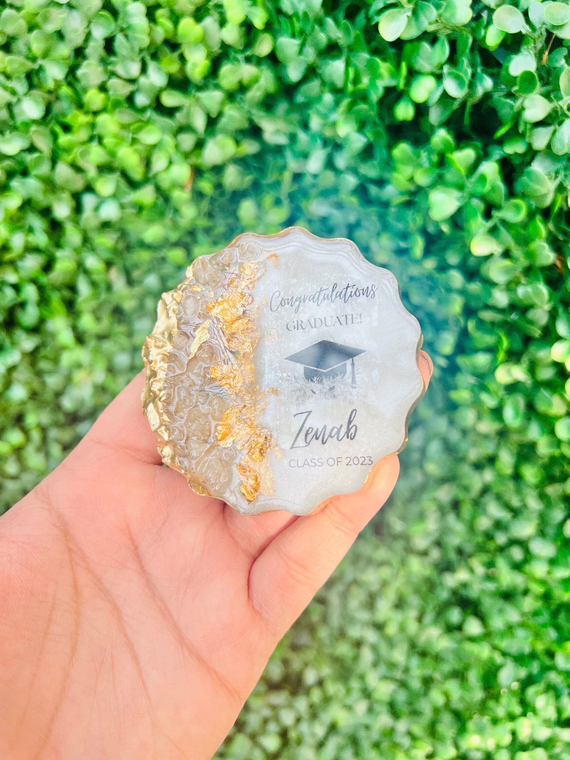 Personalised Geode Crystal Resin Favour