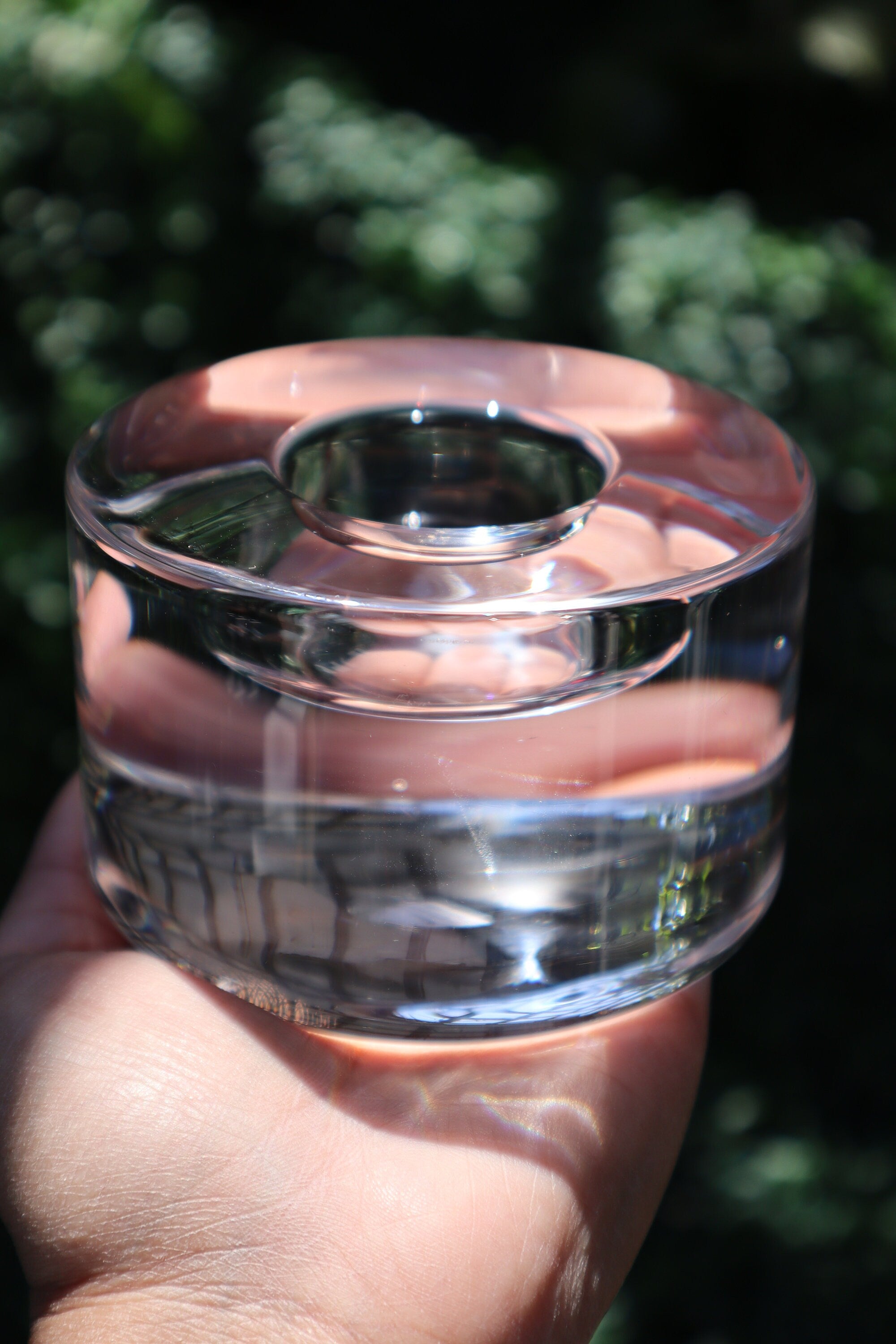 Round Chunky Classic Elegant Tealight 9.5CM Diameter Platinum Silicone Shiny Resin Mould