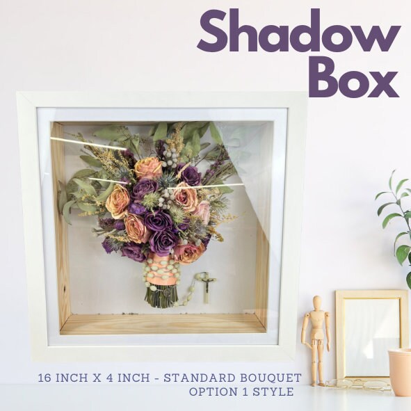Flower Preservation Shadow Box Frames Wedding Flowers, Funeral Flowers, Anniversary Flowers - Preserve Your Memories a Timeless Keepsake