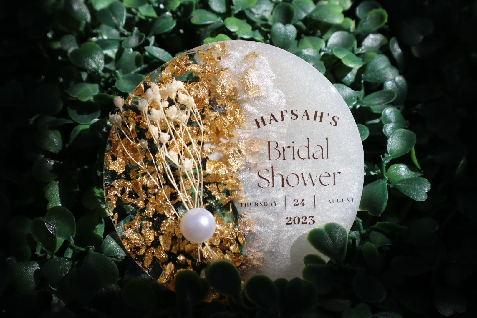 Personalised Round Flower Magnet Favors